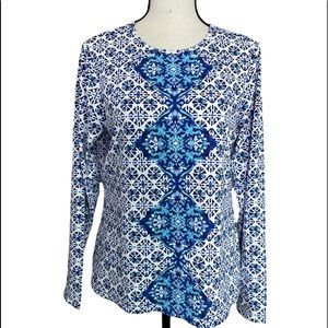 Lands’ End Long Sleeve Swim Tee Rash Guard